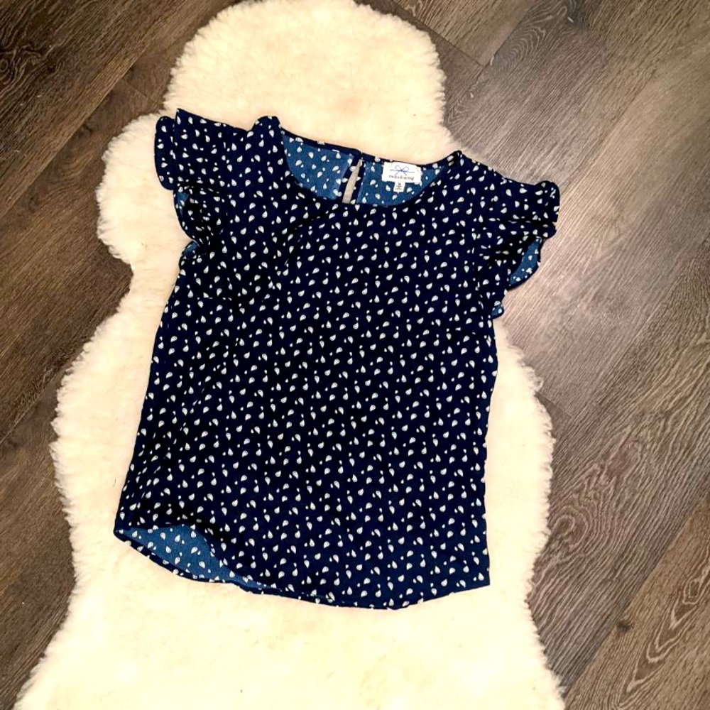 Twine and String Happy Raindrop patterned blouse